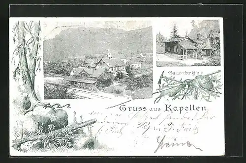 AK Kapellen, Bahnhof und Gamsecker Hütte