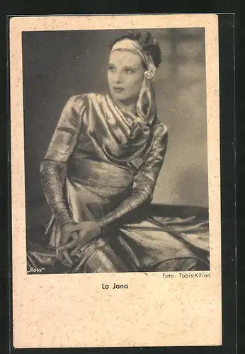 AK Schauspielerin La Jana im Kostüm einer Filmrolle