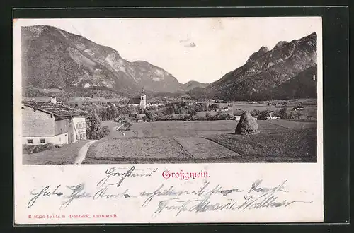 AK Grossgmain, Panorama aus der Vogelschau