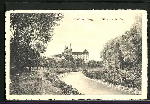 AK Klosterneuburg, Blick von der Au