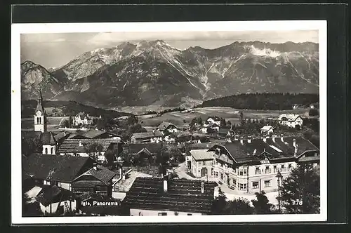 AK Igls, Ortsansicht aus der Vogelschau