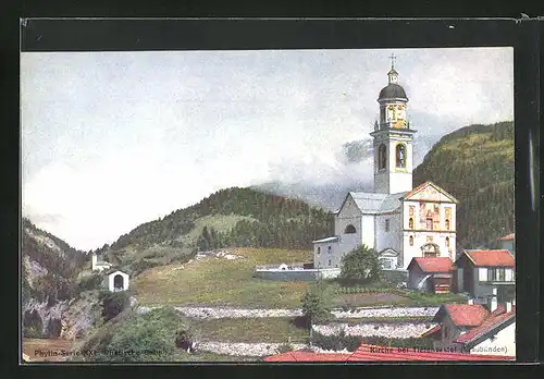 AK Tiefenkastel, Blick zur Kirche