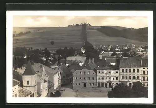 AK Grulich, Ortspartie mit Muttergottesberg