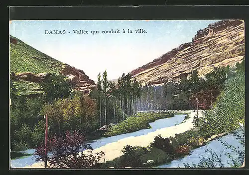 AK Damas, Vallée qui conduit á la ville
