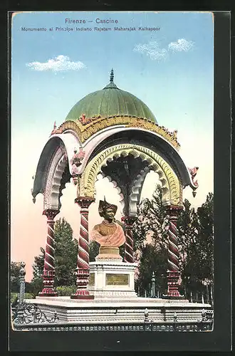 AK Firenze, Cascine, Monumento al Principe Indiano Rajatarn Maharajak Kalhapoor