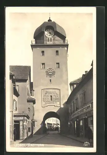 AK Leoben, am Stadtturm
