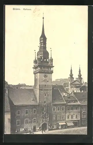 AK Brünn / Brno, Blick auf das Rathaus