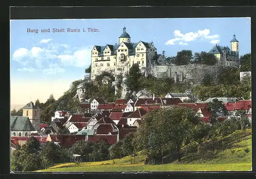 AK Ranis / Thüringen, Stadt mit Burg