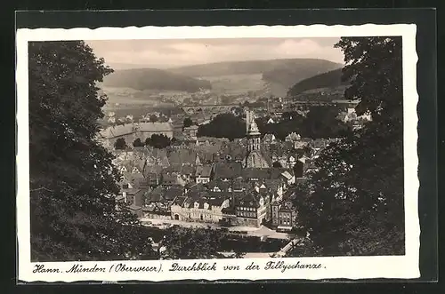 AK Hann. Münden, Durchblick von der Tillyschanze