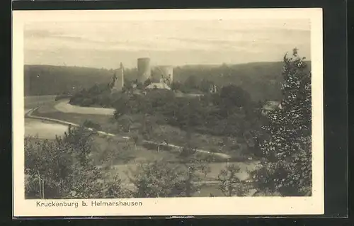 AK Helmarshausen, Blick auf die Kruckenburg