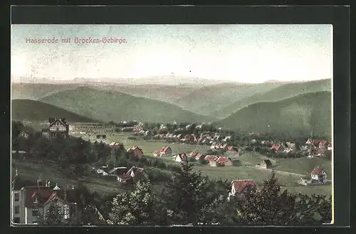 AK Hasserode, Gesamtansicht mit Blick auf das Brockengebirge