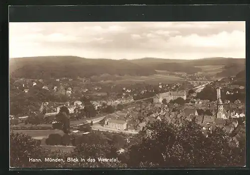 AK Hann. Münden, Blick in das Wesratal