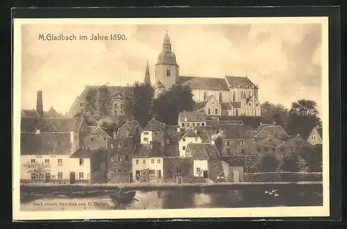 AK Mönchengladbach, Teilansicht aus dem Jahre 1890