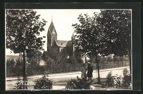 AK Odenkirchen / Rheinland, Blick auf die kath. Kirche