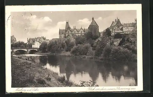 AK Marburg / Lahn, Blick vom neuen Dammweg