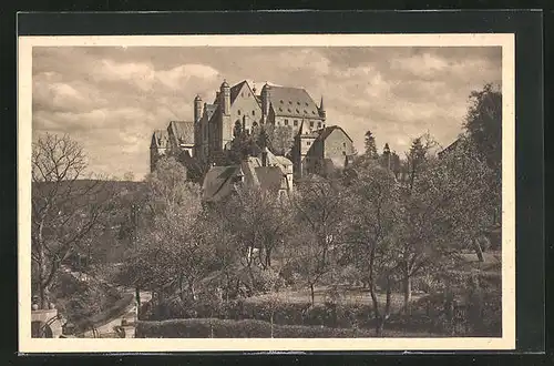 AK Marburg / Lahn, Schloss von Nordwesten gesehen