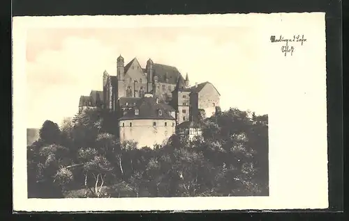 AK Marburg / Lahn, Blick auf das Schloss