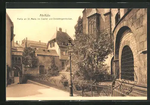 AK Köln / Rhein, St. Maria im Capitol und Dreikönigintörtchen