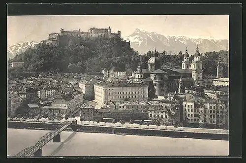 AK Salzburg, Ansicht vom Kapuzinerberg