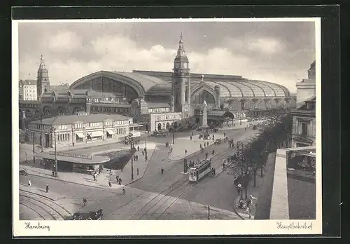AK Hamburg, Hauptbahnhof, Strassenbahn