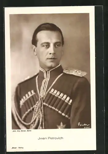 AK Schauspieler Iwan Petrovich im Kostüm einer Filmrolle