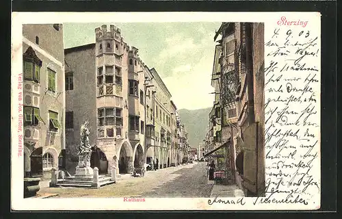 AK Sterzing, Strassenpartie am Rathaus