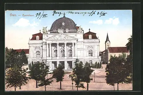 AK Graz, Blick zum Opernhaus