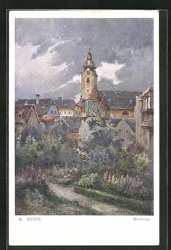 AK Hartberg, Ortspartie mit Kirche