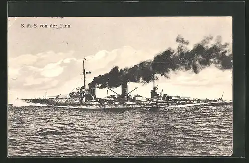 AK S. M. S. von der Tann auf hoher See