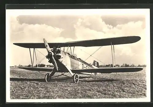 AK Flugzeug am Boden mit 