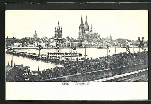 AK Köln a. Rhein, Totalansicht mit dem Dom