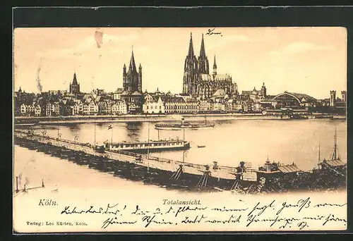 AK Köln a. Rhein, Generalansicht mit Blick zum Dom