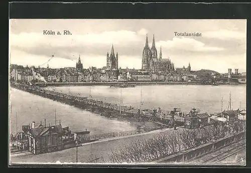 AK Köln a. Rhein, Stadtpanorama mit dem Dom