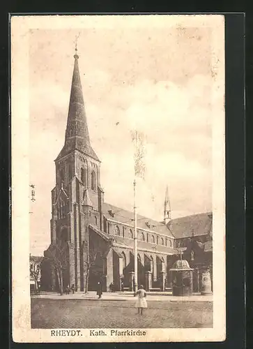 AK Gladbach-Rheydt, an der katholischen Pfarrkirche