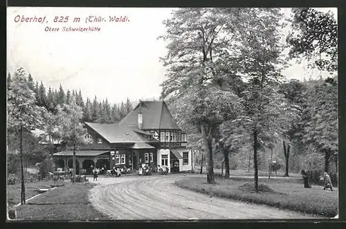 AK Oberhof im Thür. Wald, auf dem Weg zur Oberen Schweizerhütte