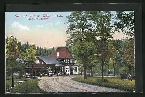 AK Oberhof i. Thür. Wald, Gäste an der Oberen Schweizerhütte