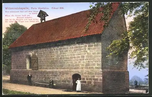 AK Porta Westfalica i. W., an der Wittekindskapelle von 994