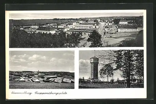 AK Hammelburg, der Truppenübungsplatz, der Aussichtsturm, Barackenlager