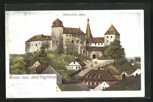 AK Mylau im Vogtland, das Kaiserschloss