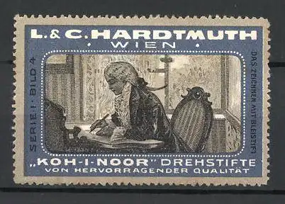 Reklamemarke Koh-I-Noor Drehstifte von hervorragender Qualität, L. & C. Hardtmuth Wien, Serie I, Bild 4