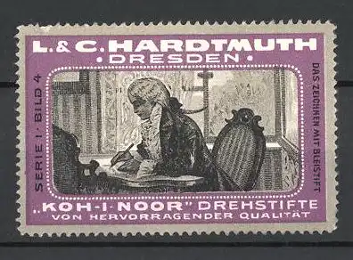 Reklamemarke Koh-I-Noor Drehstifte von hervorragender Qualität, L. & C. Hardtmuth Wien, Serie I, Bild 4