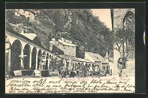 AK Salzburg, Maximus-Kapelle im Friedhof St. Peter