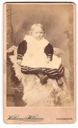 Fotografie Williams & Williams, Newport, Portrait blondes niedliches Mädchen im Kleidchen