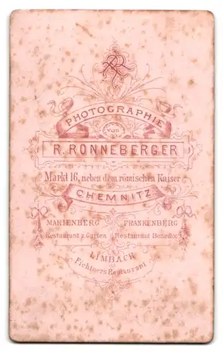 Fotografie R. Ronneberger, Chemnitz, Markt 16, Portrait junge Dame mit Halstuch