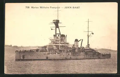 AK Kriegsschiff Jean Bart, Marine Militaire Francaise