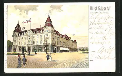 Künstler-AK Hamburg-Altona, Hôtel Kaiserhof