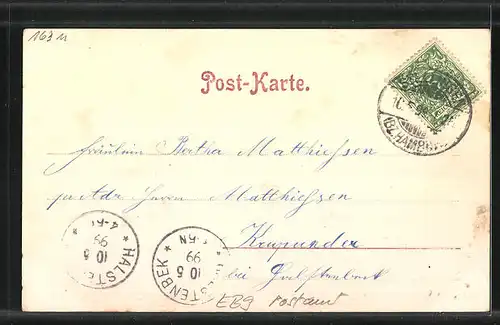 AK Hamburg-Langenfelde, Gasthaus Franzenburg, Pastorat mit Kapelle, Kaiserliches Postamt