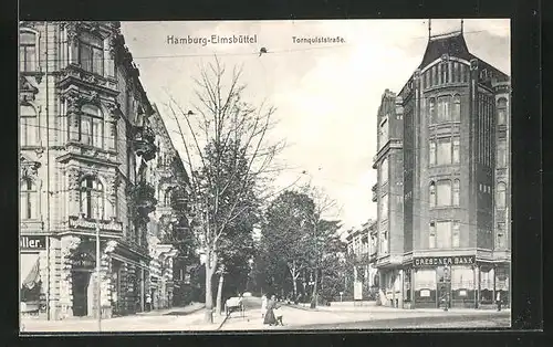 AK Hamburg-Eimsbüttel, Dresdner Bank in der Tornquistrasse