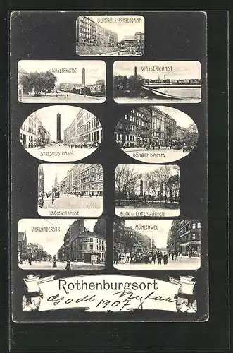 AK Hamburg-Rothenburgsort, Vierländerstrasse, Wasserkunst, Billhörner-Röhrendamm