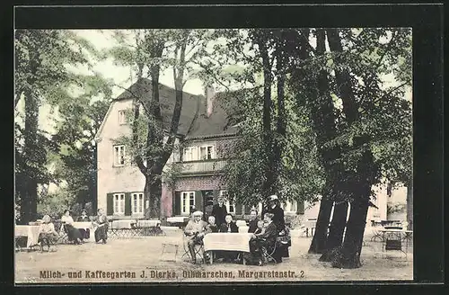 AK Hamburg-Othmarschen, Cafegarten J. Dierks, Margartenstrasse 2